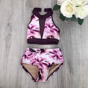 Ella girl two piece dance outfit. Halter + briefs